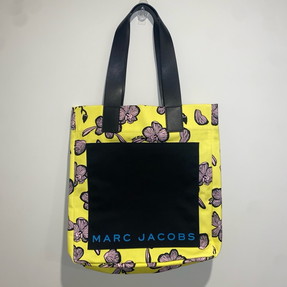 Marc Jacobs Yellow and Black Floral Tote